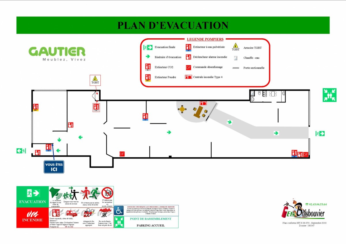 Plan d'évacuation